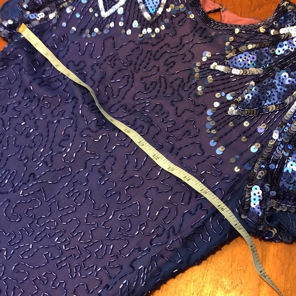 Stunning vintage Silk Studio beaded dress 10P - Picture 8 of 13